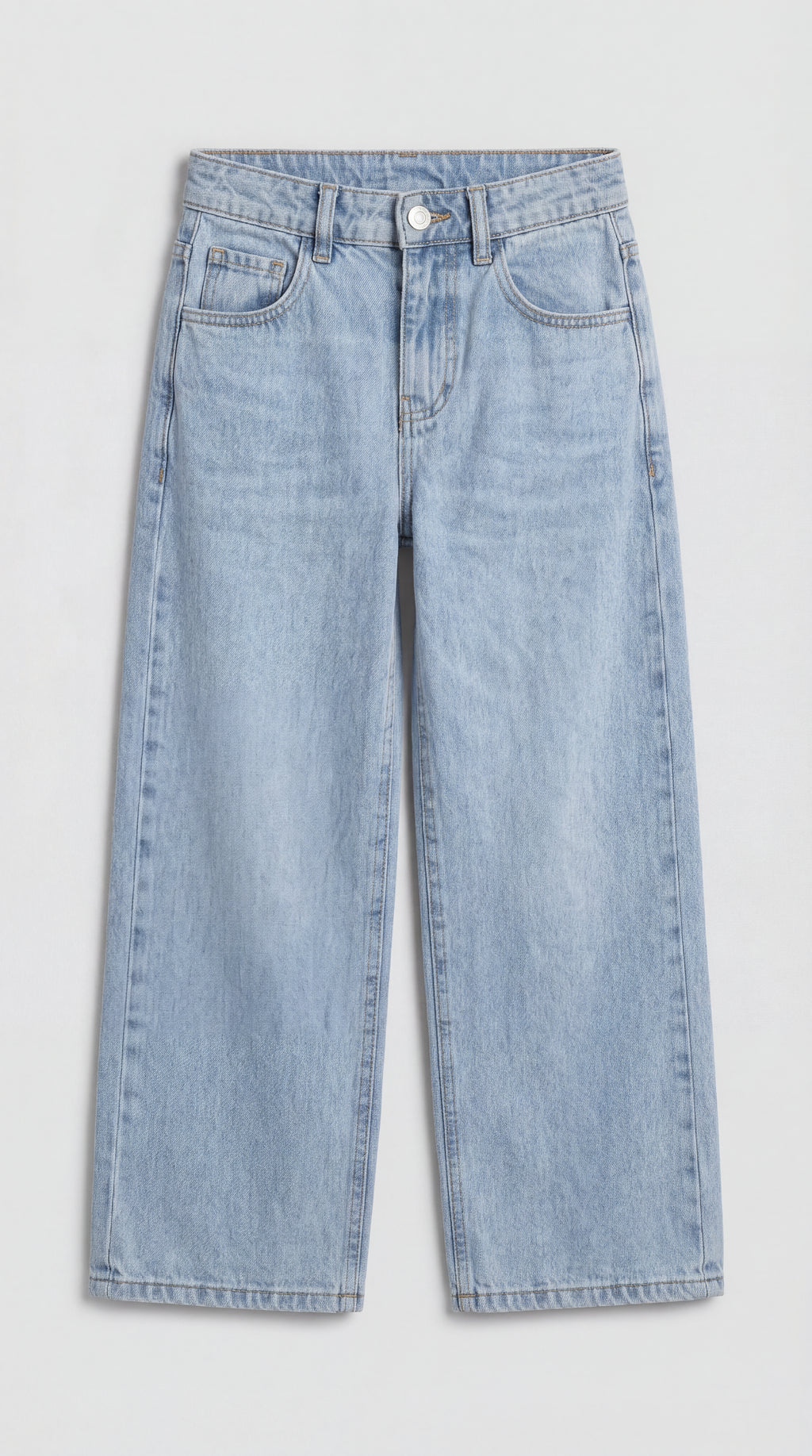 Wide Leg Light Blue Denim Jeans