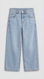 Wide Leg Light Blue Denim Jeans