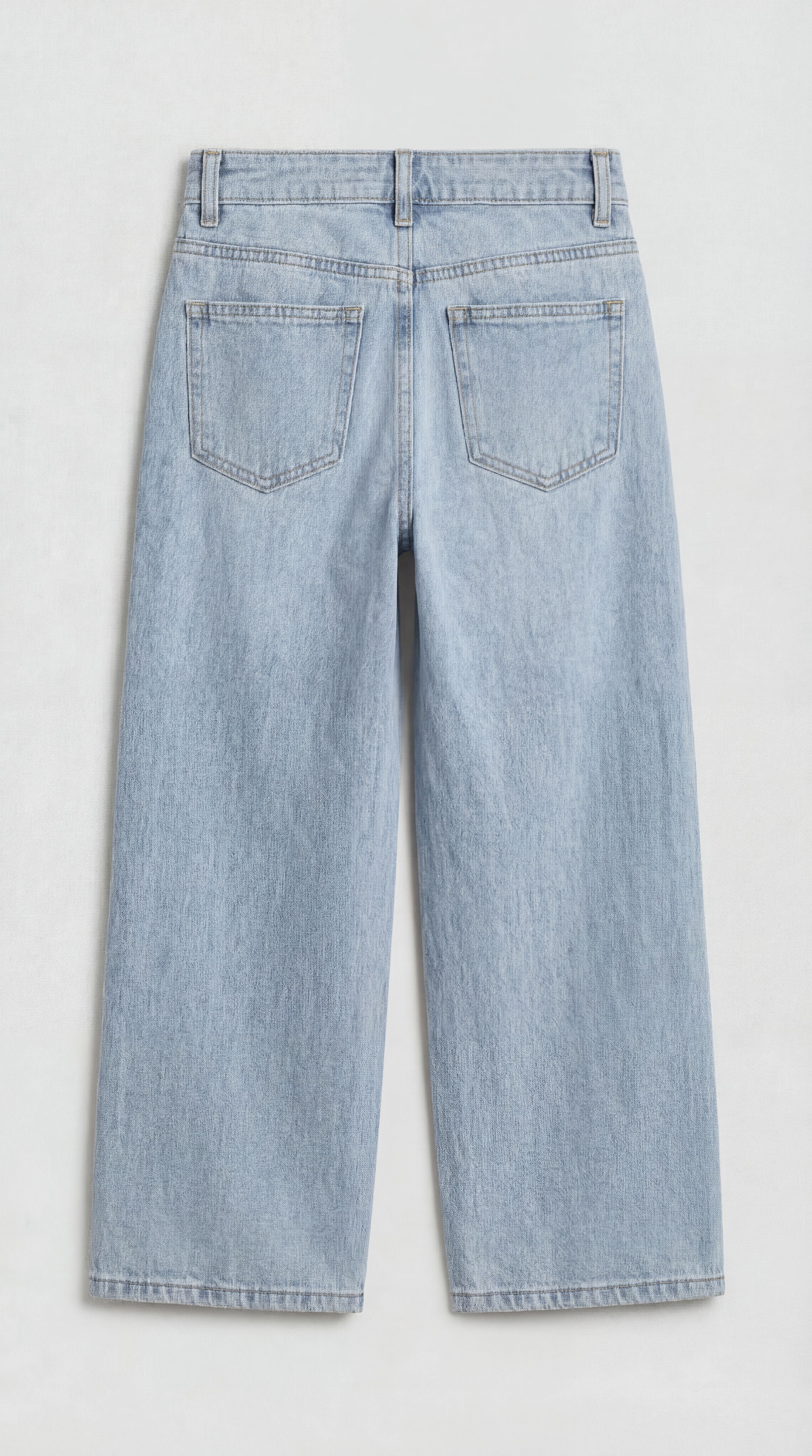 Wide Leg Light Blue Denim Jeans