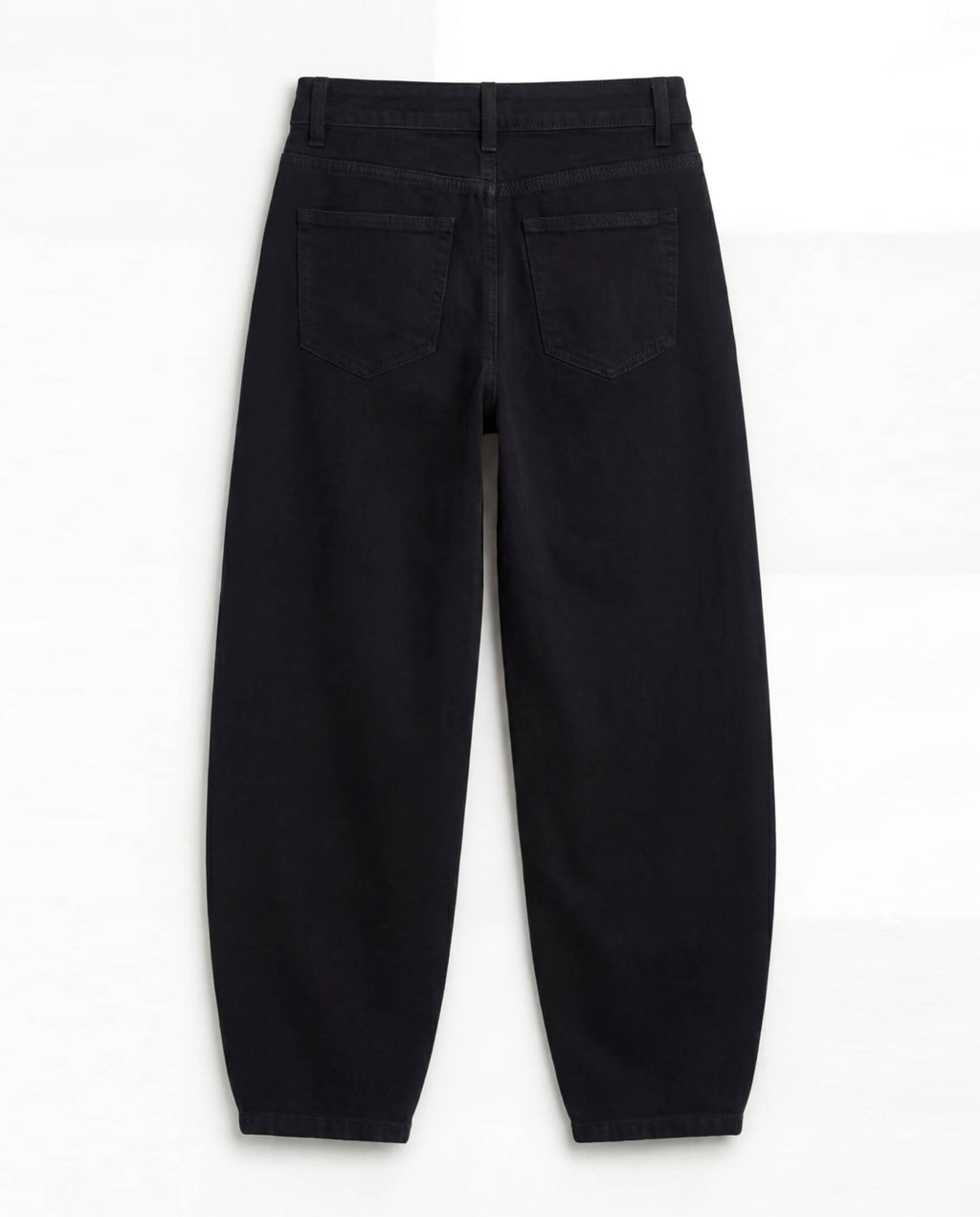 Barrel Fit Black Denim Jeans