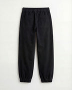 Jogger Fit Black Denim Cargo Pants