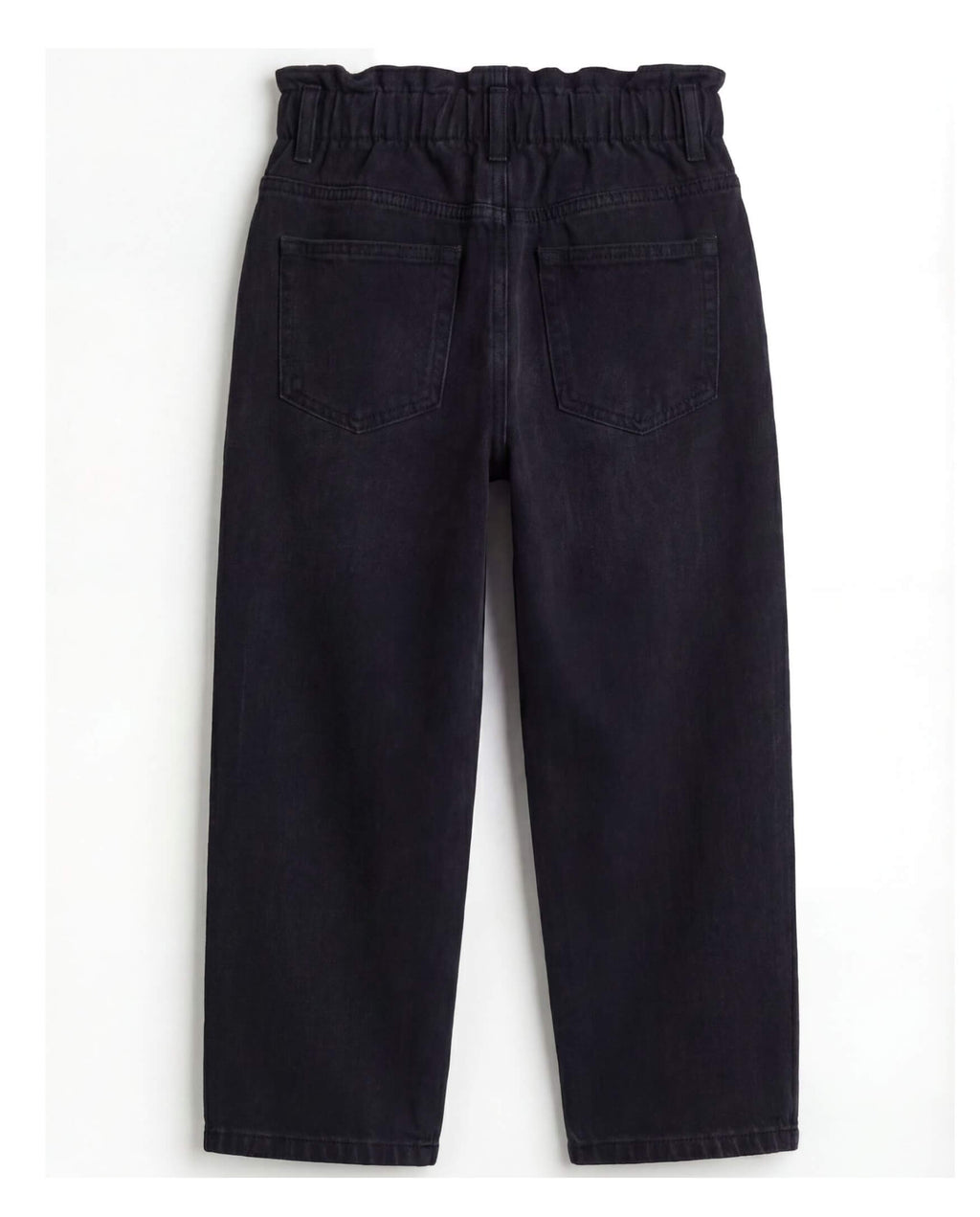 PaperBag Mom Fit Black Denim Jeans