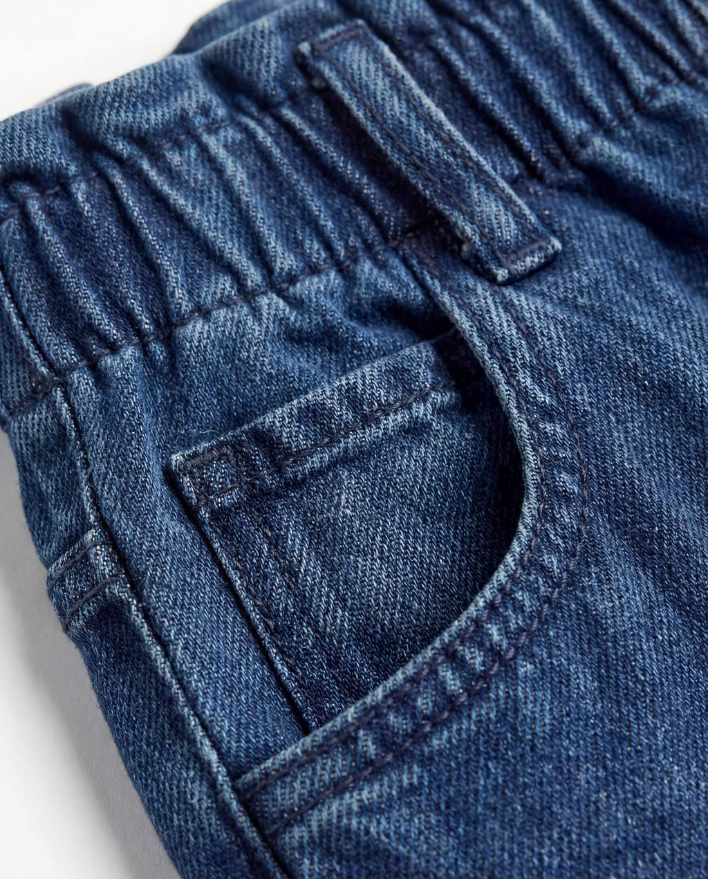 PaperBag Mom Fit Medium Blue Denim Jeans
