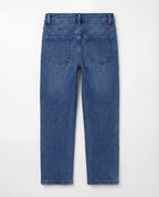 Straight Fit Medium Blue Denim Jeans