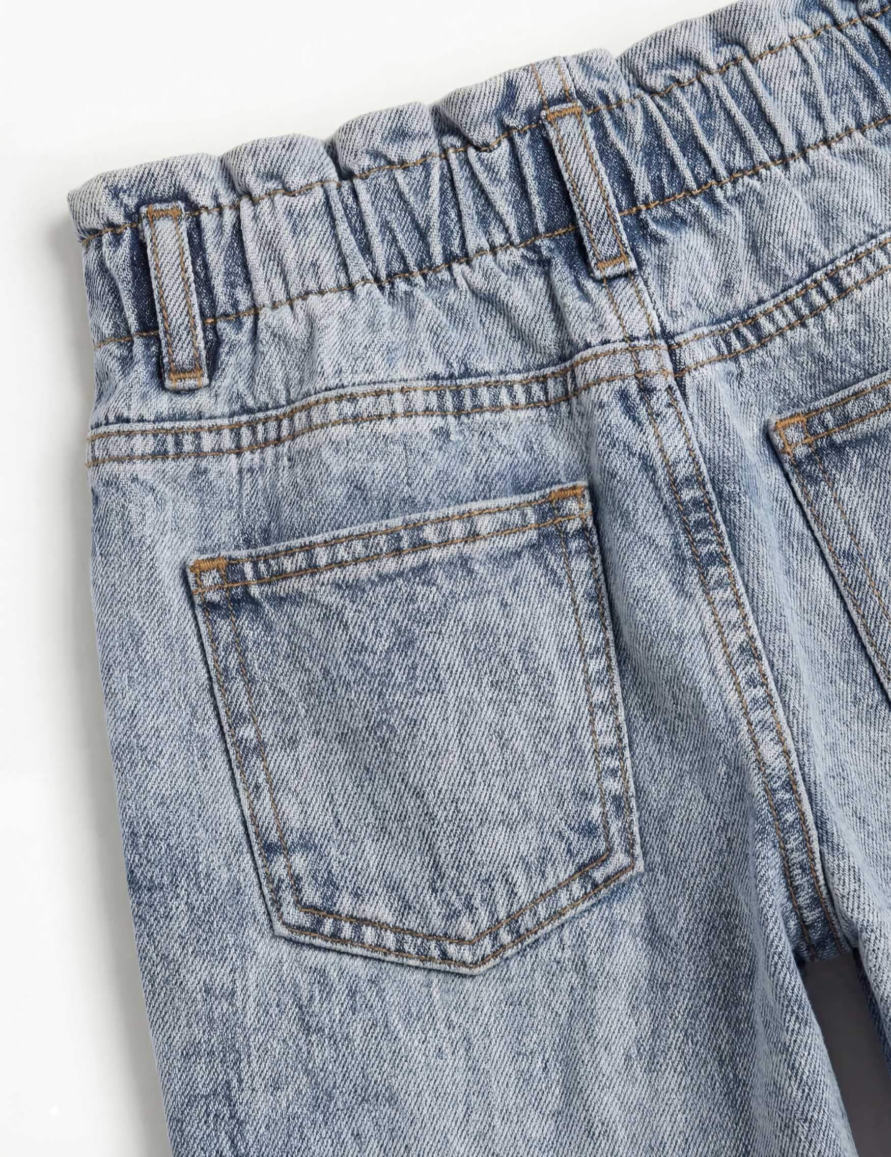 PaperBag Mom Fit Light Blue Denim Jeans