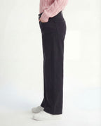 Wide Leg Black Denim Jeans