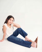 Wide Leg Medium Blue Denim Jeans
