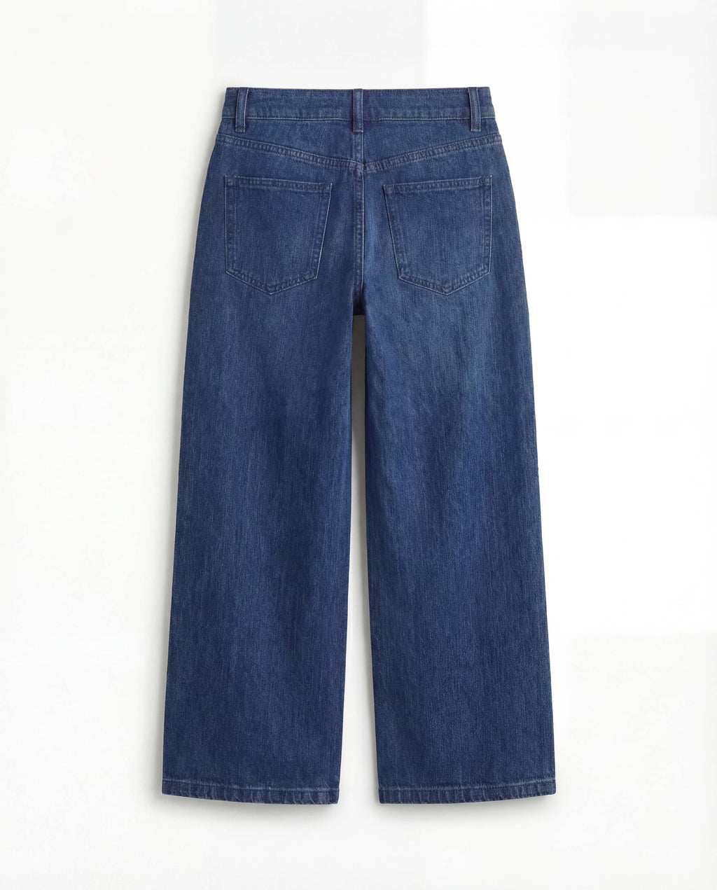 Wide Leg Medium Blue Denim Jeans