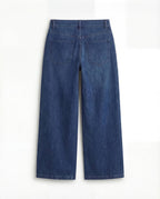 Wide Leg Medium Blue Denim Jeans