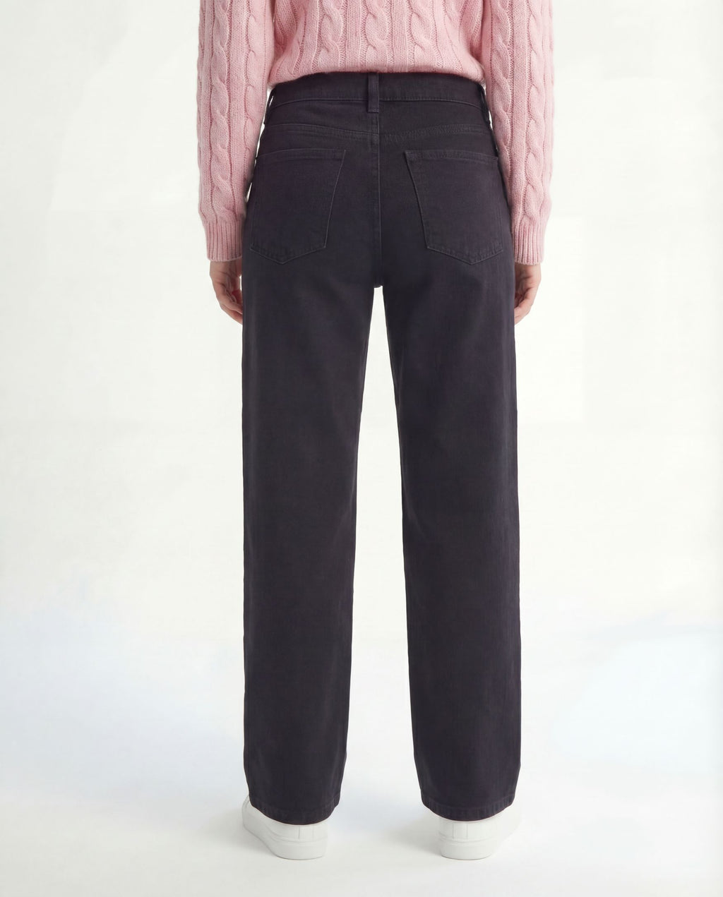 Wide Leg Black Denim Jeans
