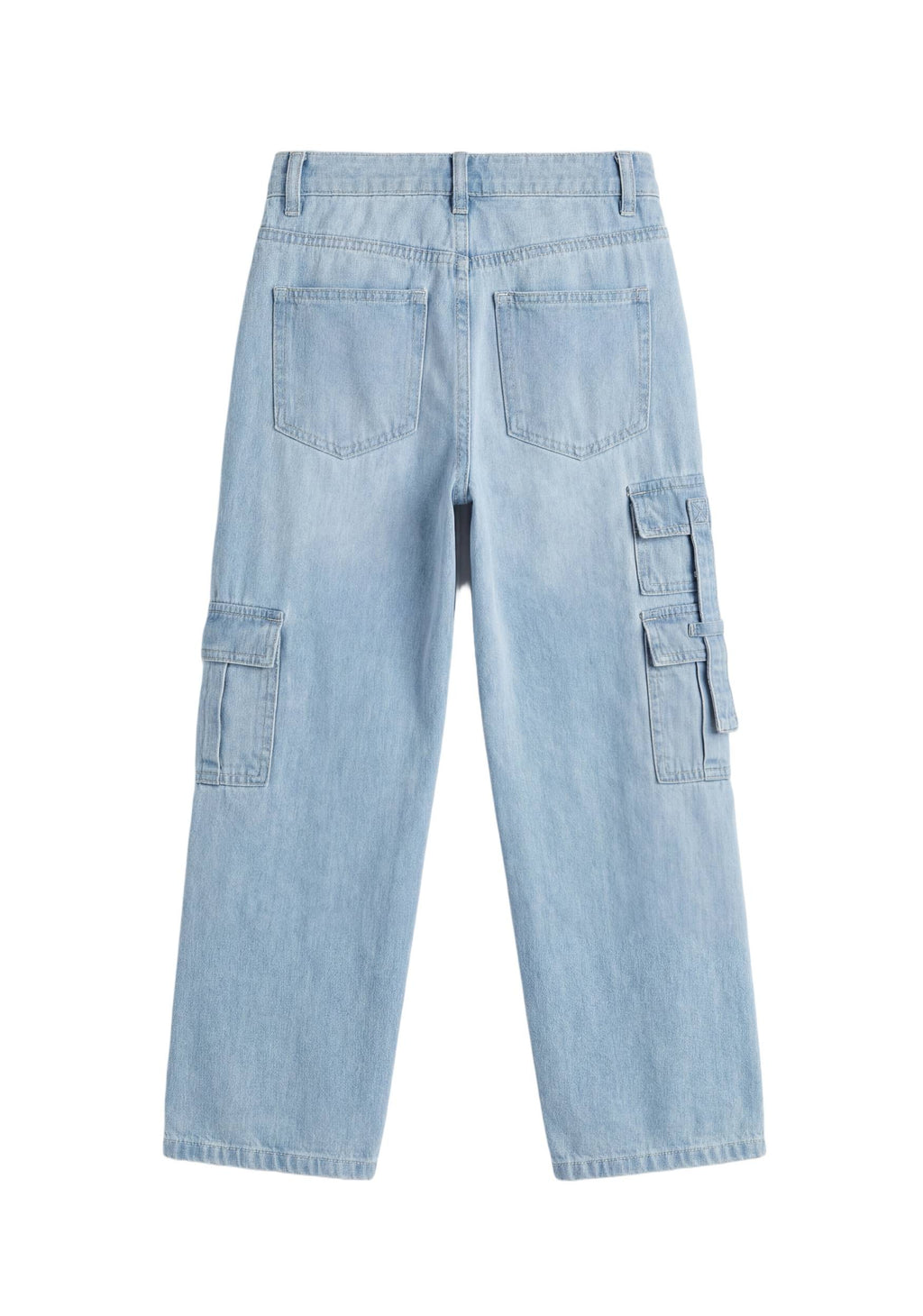 Baggy Light Blue 7-Pocket Cargo Denim Jeans
