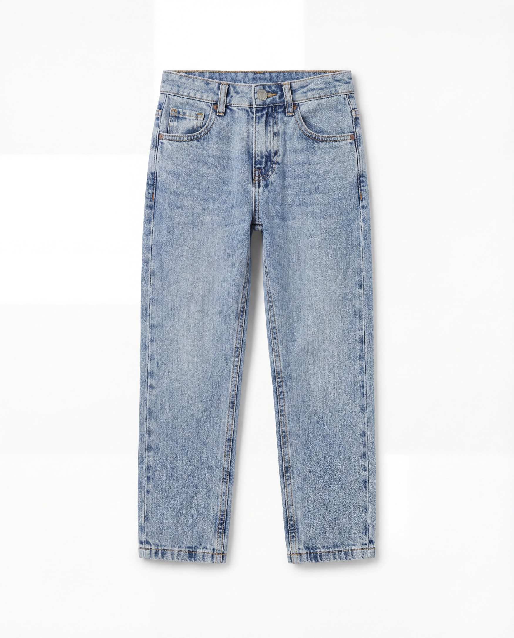 Straight Fit Light Blue Denim Jeans