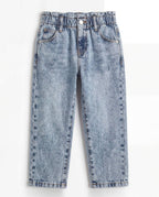 PaperBag Mom Fit Light Blue Denim Jeans